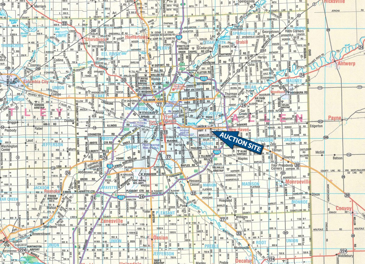 Area map - PERSONAL PROPERTY AUCTION IN ALLEN COUNTY, INDIANA